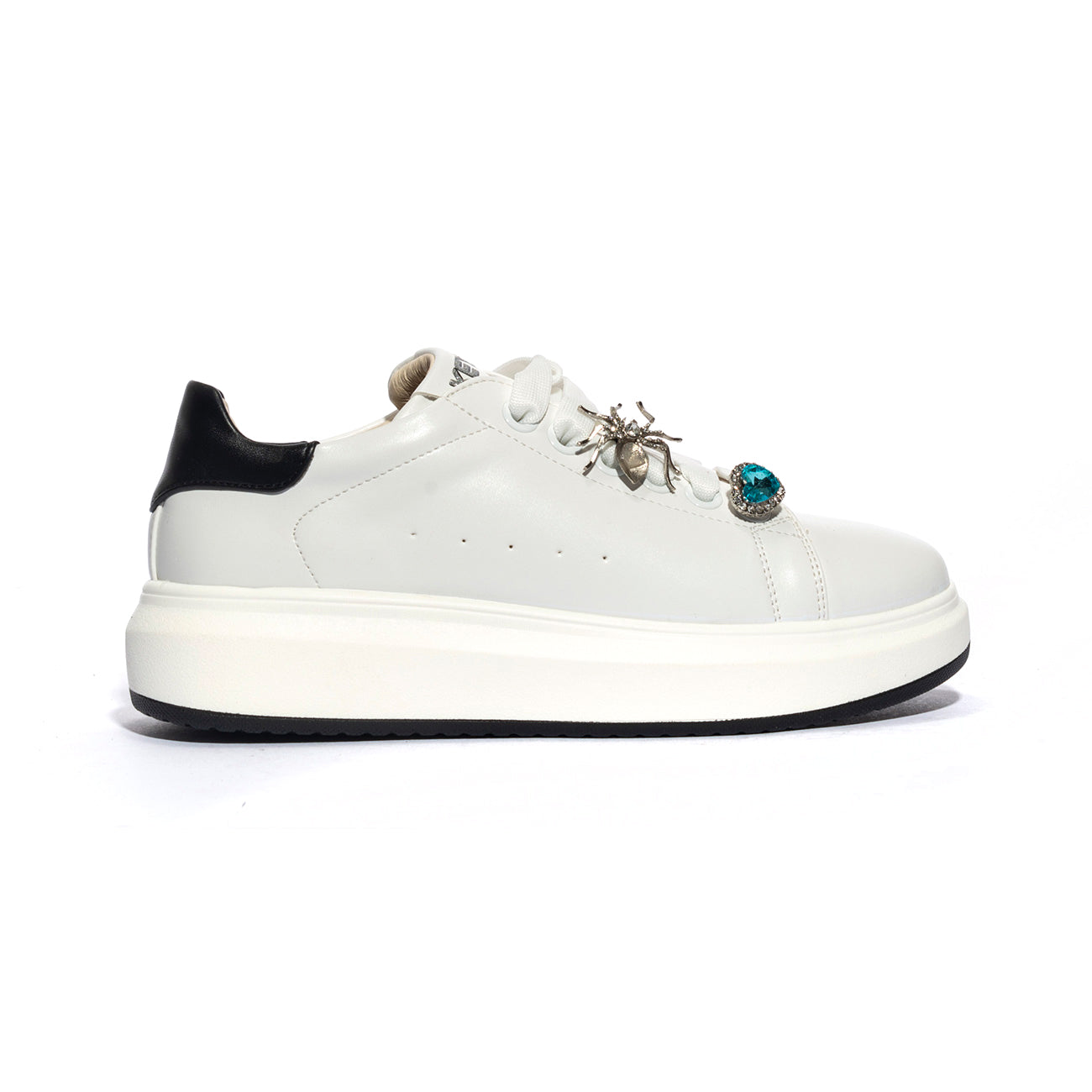 KEYS K7610 WHITE BLACK Sneakers Donna 
