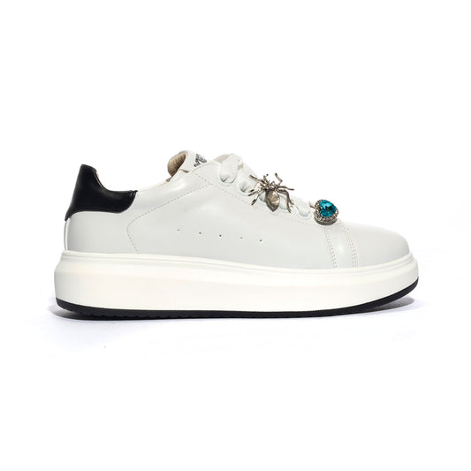 KEYS K7610 WHITE BLACK Sneakers Donna 