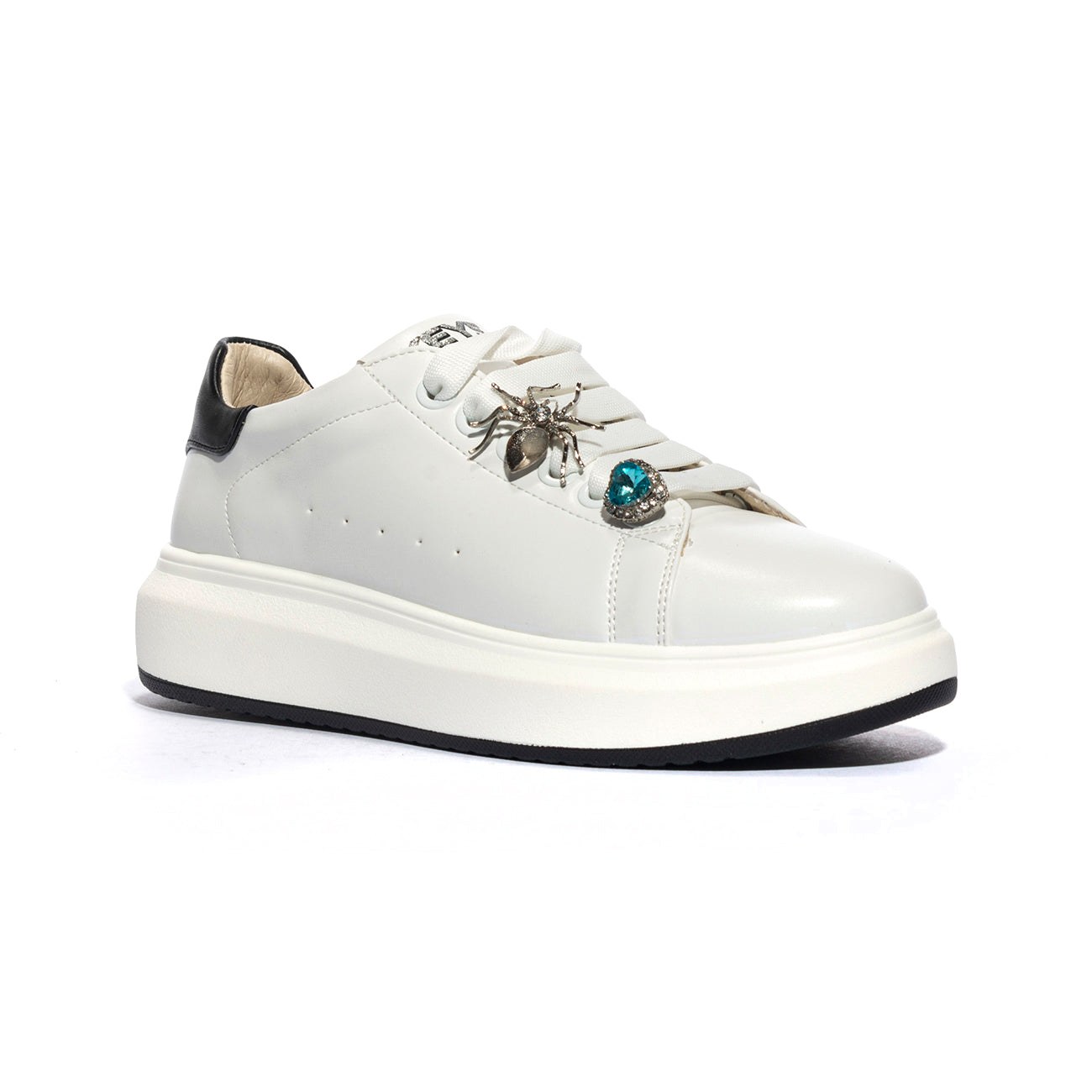 KEYS K7610 WHITE BLACK Sneakers Donna 