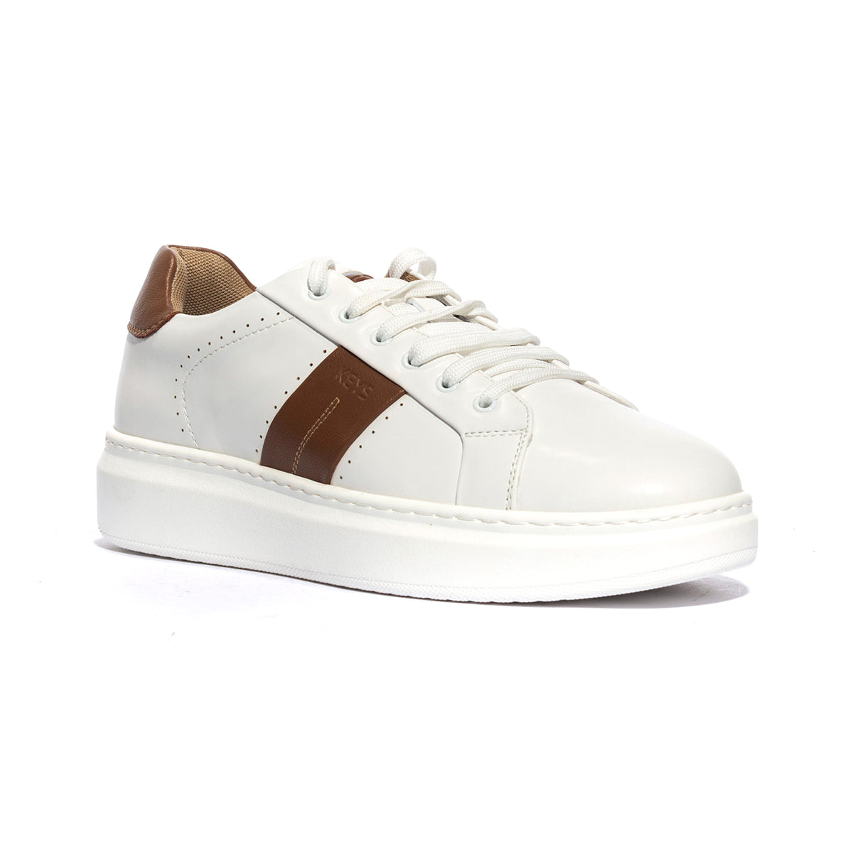 KEYS K7880 WHITE CUOIO Sneakers Donna 