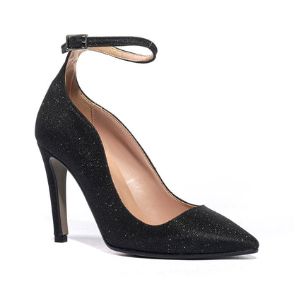 KISS KRISS 0880 GLITTER NERO Decollete Donna 
