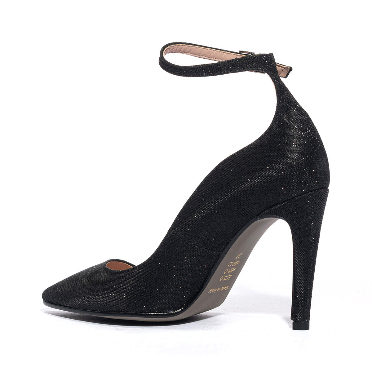 KISS KRISS 0880 GLITTER NERO Decollete Donna 