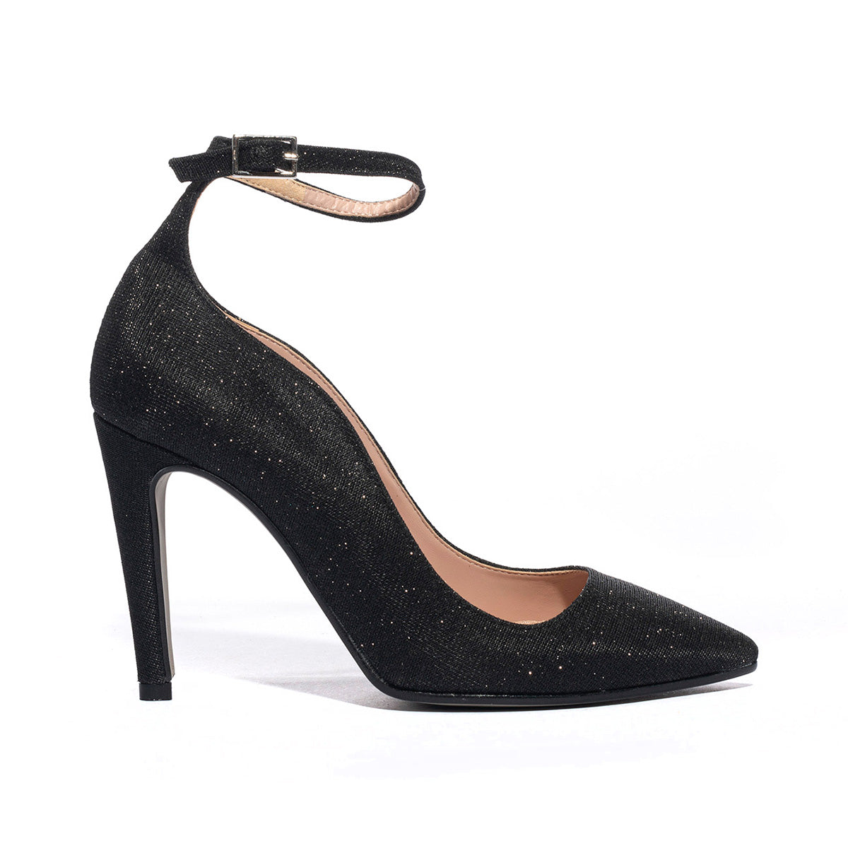 KISS KRISS 0880 GLITTER NERO Decollete Donna 
