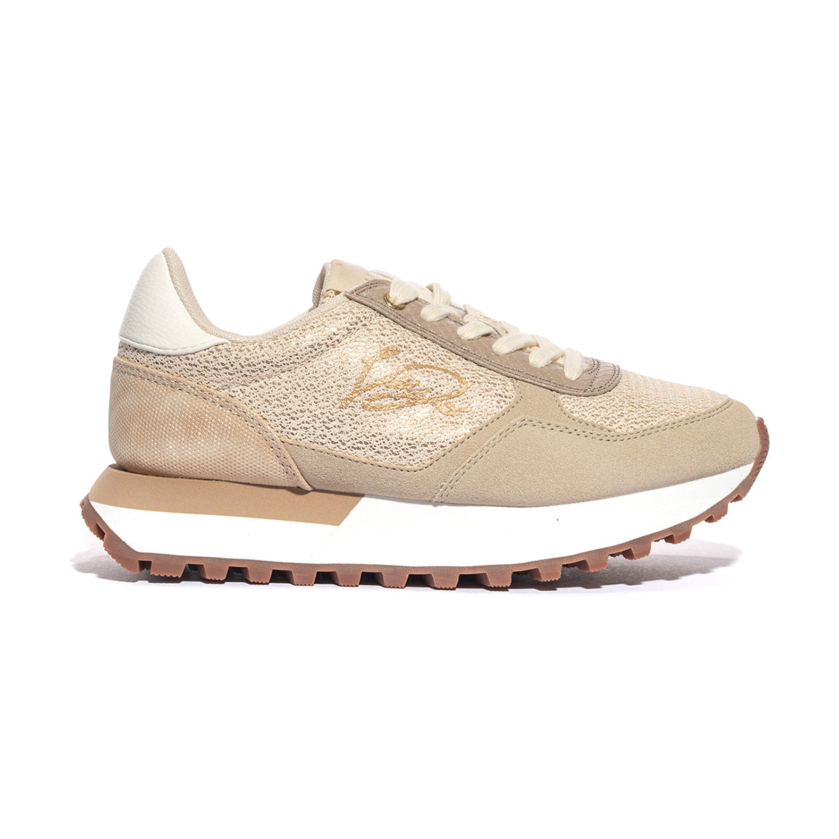 LIUJO 4F4721TX442S1400 LAMINATED MILK Sneakers Donna 