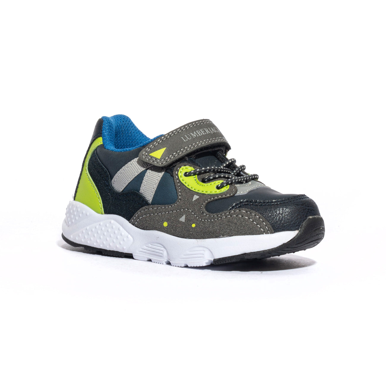 LUMBERJACK SBH3005-001 DK GREY ACID GREEN Sneakers Bambino 
