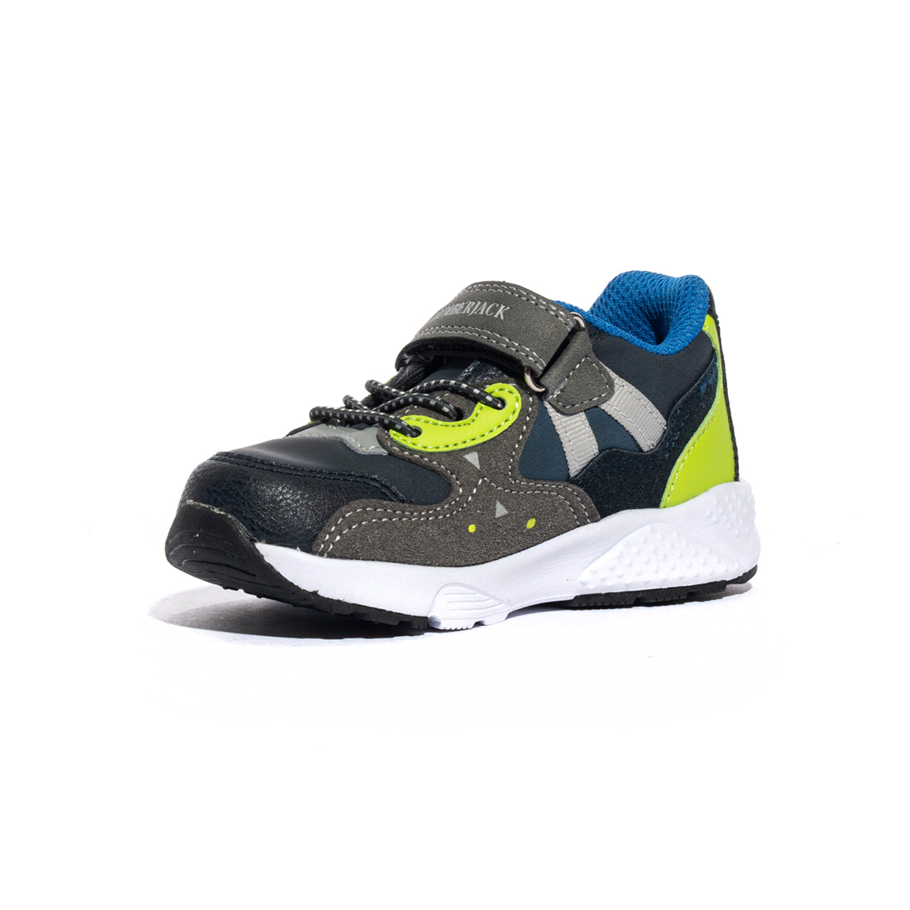 LUMBERJACK SBH3005-001 DK GREY ACID GREEN Sneakers Bambino 