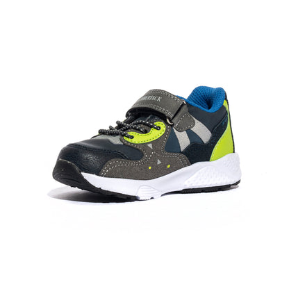 LUMBERJACK SBH3005-001 DK GREY ACID GREEN Sneakers Bambino 