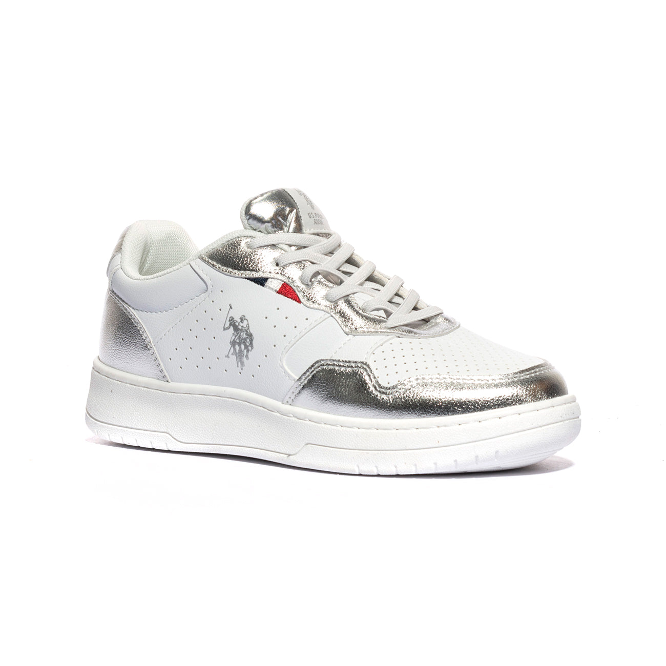 U.S. POLO ASSN. DENNY004 WHI SIL Sneakers Bambina 