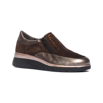 WALK DREAM W19079-08 BROWN Slip-on Donna 