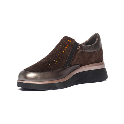 WALK DREAM W19079-08 BROWN Slip-on Donna 