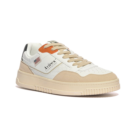 AVIREX ANDREW001 WHITE ORANGE Sneakers Uomo 