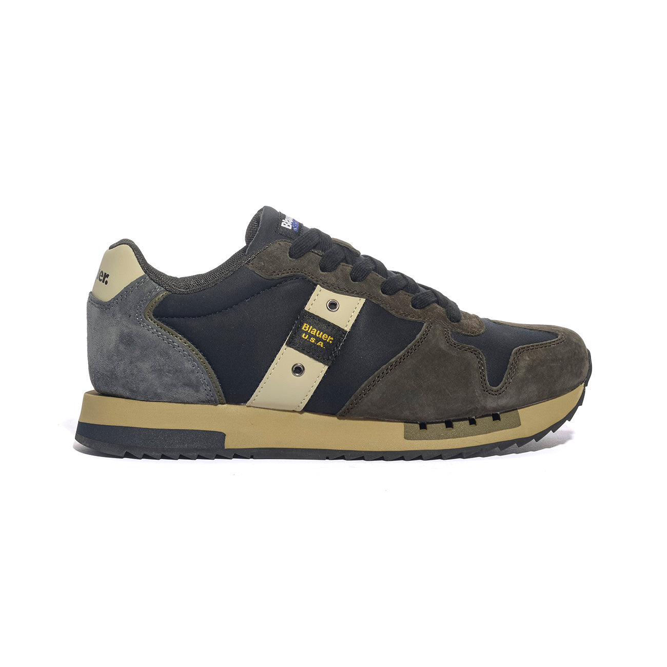 BLAUER F5QUEENS01 NAVY BROWN Sneakers Uomo 