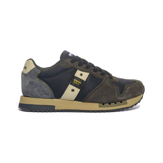 BLAUER F5QUEENS01 NAVY BROWN Sneakers Uomo 