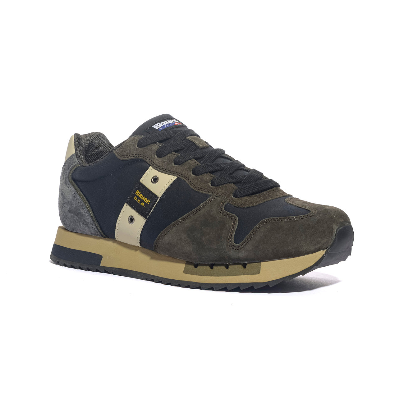 BLAUER F5QUEENS01 NAVY BROWN Sneakers Uomo 