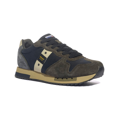 BLAUER F5QUEENS01 NAVY BROWN Sneakers Uomo 