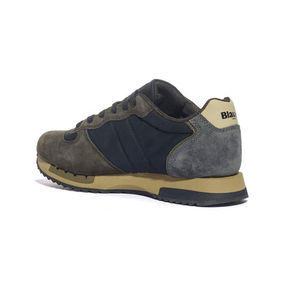 BLAUER F5QUEENS01 NAVY BROWN Sneakers Uomo 