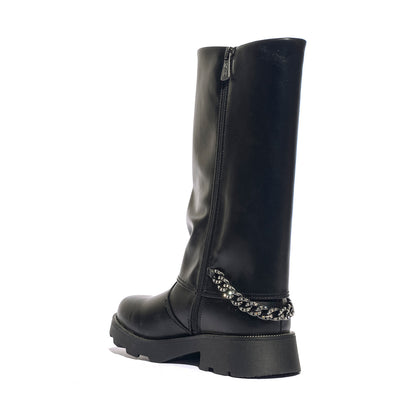 CULT T369 BLACK Anfibi Bambina 