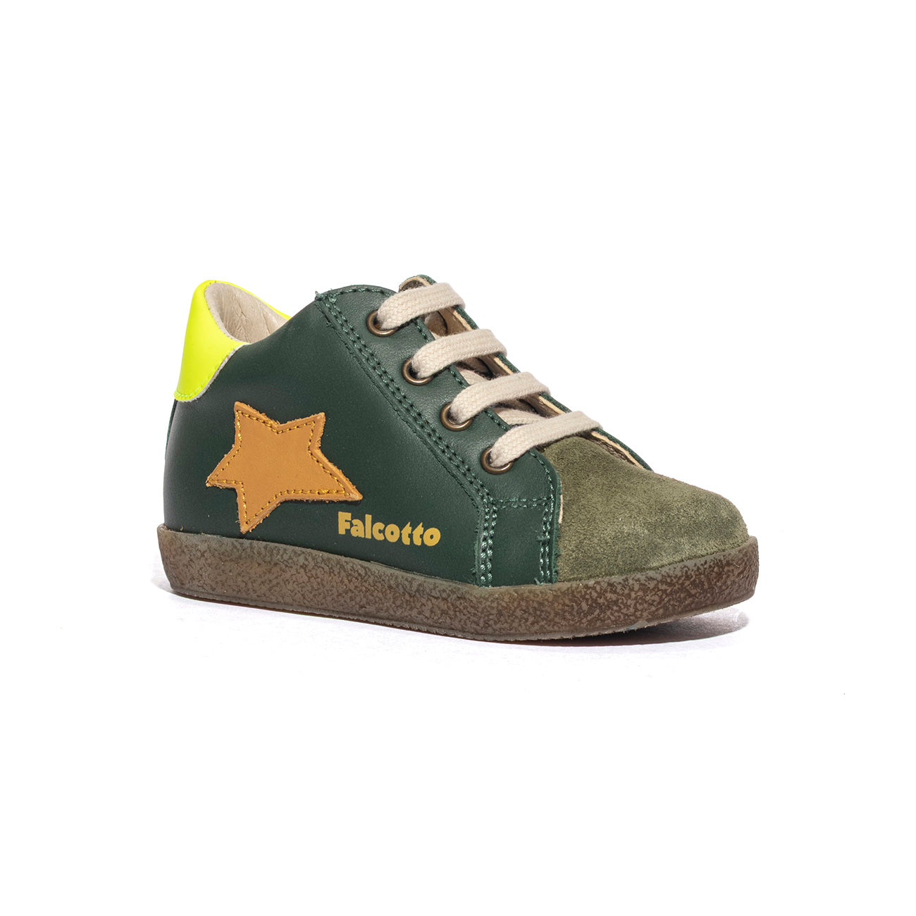 FALCOTTO 0012017150.01.2F25 MILITARY GREEN YELLOW Sneakers Bambino 