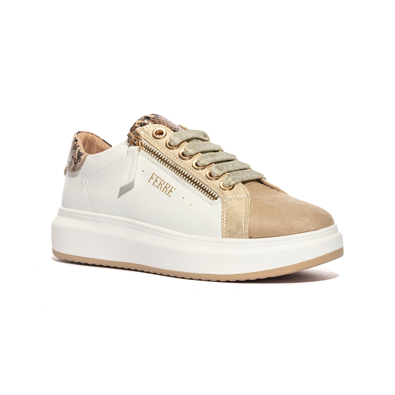 FERRE' F441 BEIGE WHITE Sneakers Donna 