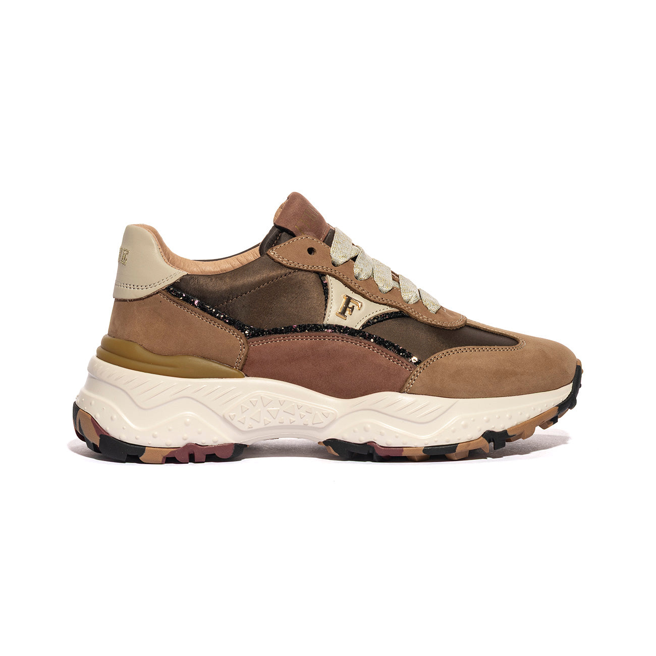 FERRE' F451 BEIGE BROWN Sneakers Donna 