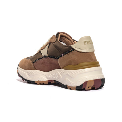 FERRE' F451 BEIGE BROWN Sneakers Donna 
