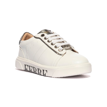 FERRE' F560 WHITE C.FUCILE SILVER Sneakers Donna 