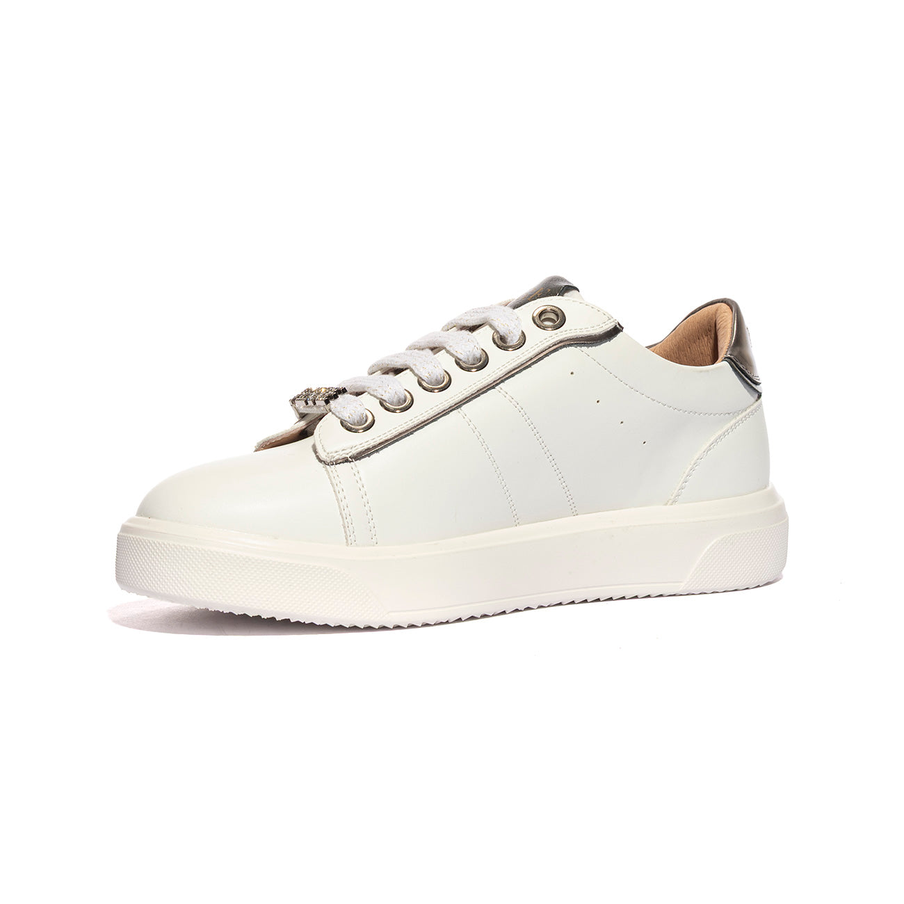 FERRE' F560 WHITE C.FUCILE SILVER Sneakers Donna 
