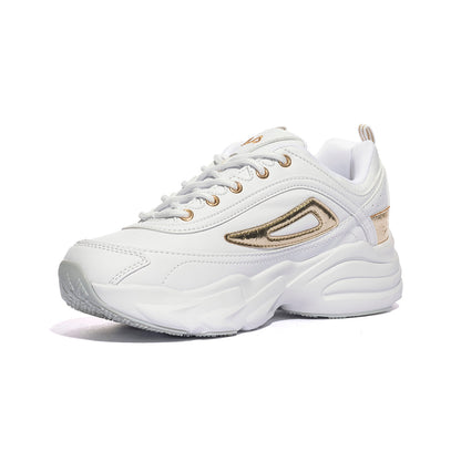 FILA FFW0586 White-Gold Sneakers Donna 