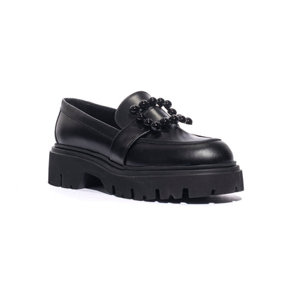FRAU 85L2 NERO Mocassini Donna 