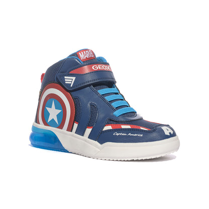 GEOX J369YC 0FU50 NAVY RED  C0735 Sneakers Bambino 