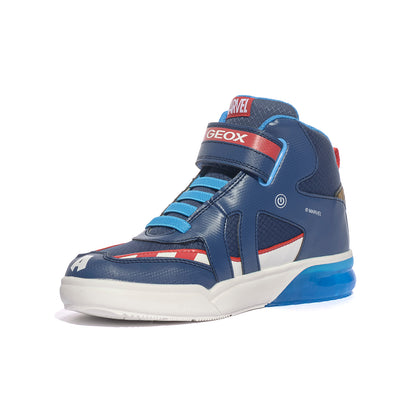 GEOX J369YC 0FU50 NAVY RED  C0735 Sneakers Bambino 