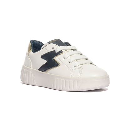GEOX J45DVA 054AJ WHITE NAVY  C0899 Sneakers Bambina 