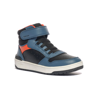 GEOX J46LQB 05415 BLACK BLUE  C0052 Sneakers Bambino 