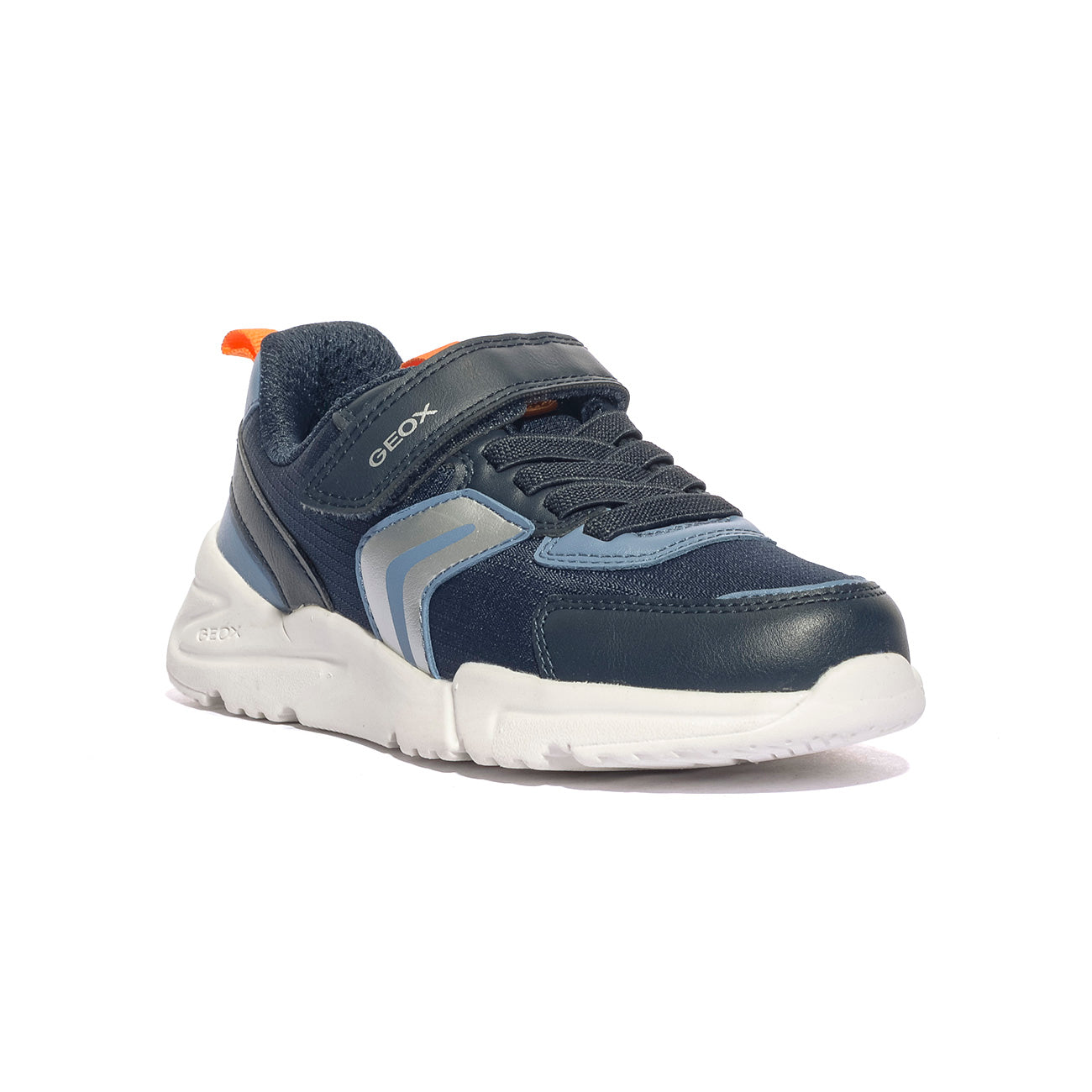 GEOX J55MQB 0FU54 NAVY ORANGE  C0659 Sneakers Bambino 