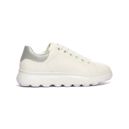 GEOX J55MRA 000BC WHITE SILVER  C0007 Sneakers Bambina 