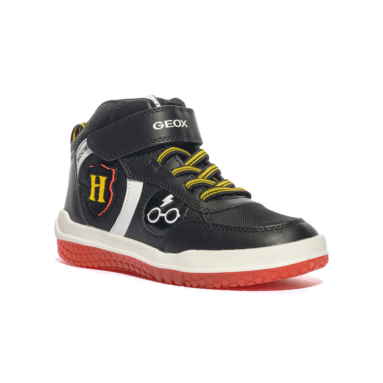 GEOX J56MCD 054FU BLACK RED  C0048 Sneakers Bambino 