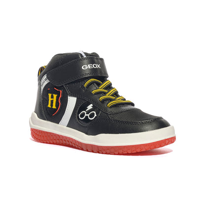GEOX J56MCD 054FU BLACK RED  C0048 Sneakers Bambino 