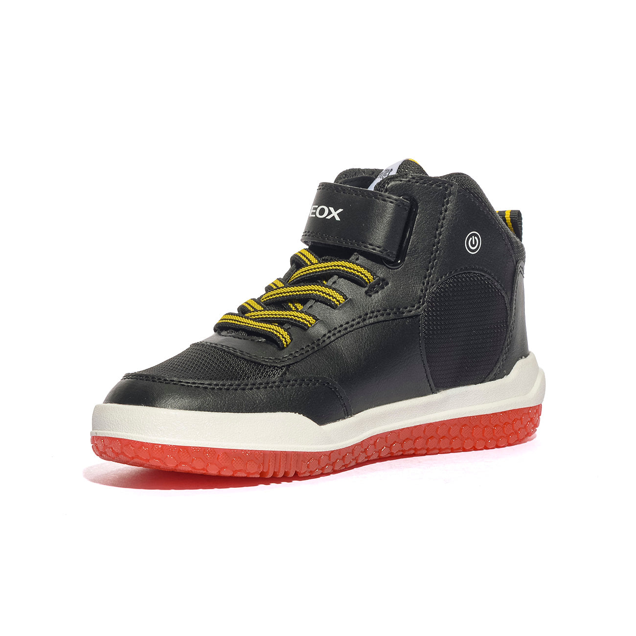 GEOX J56MCD 054FU BLACK RED  C0048 Sneakers Bambino 