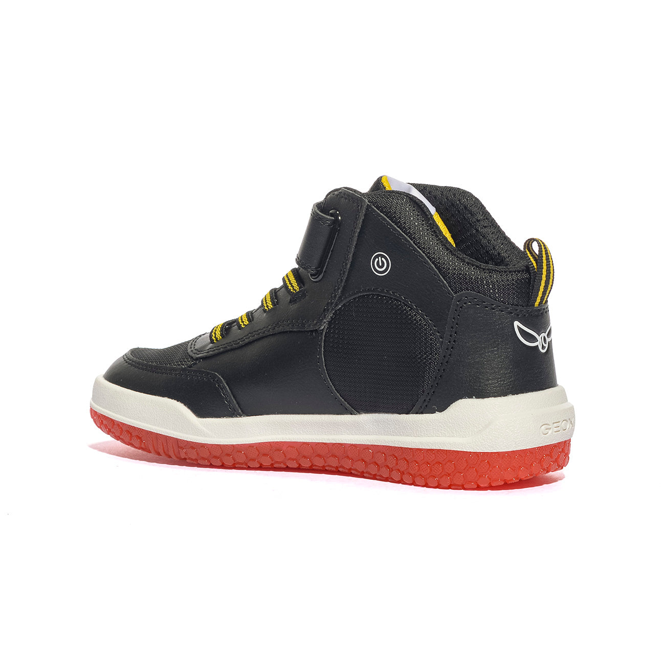 GEOX J56MCD 054FU BLACK RED  C0048 Sneakers Bambino 
