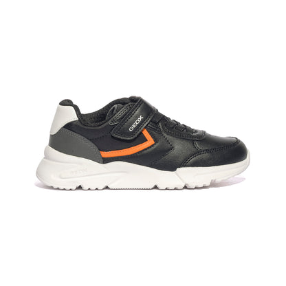 GEOX J56MQC 05411 BLACK ORANGE  C0038 Sneakers Bambino 