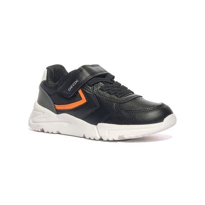 GEOX J56MQC 05411 BLACK ORANGE  C0038 Sneakers Bambino 