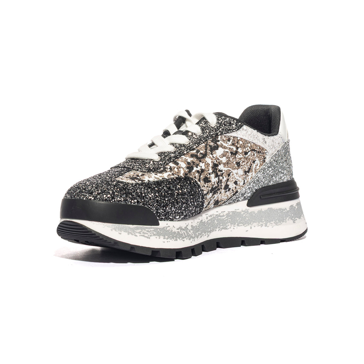 LIUJO BF4047TX007S3426 BLACK SILVER WHITE Sneakers Donna 