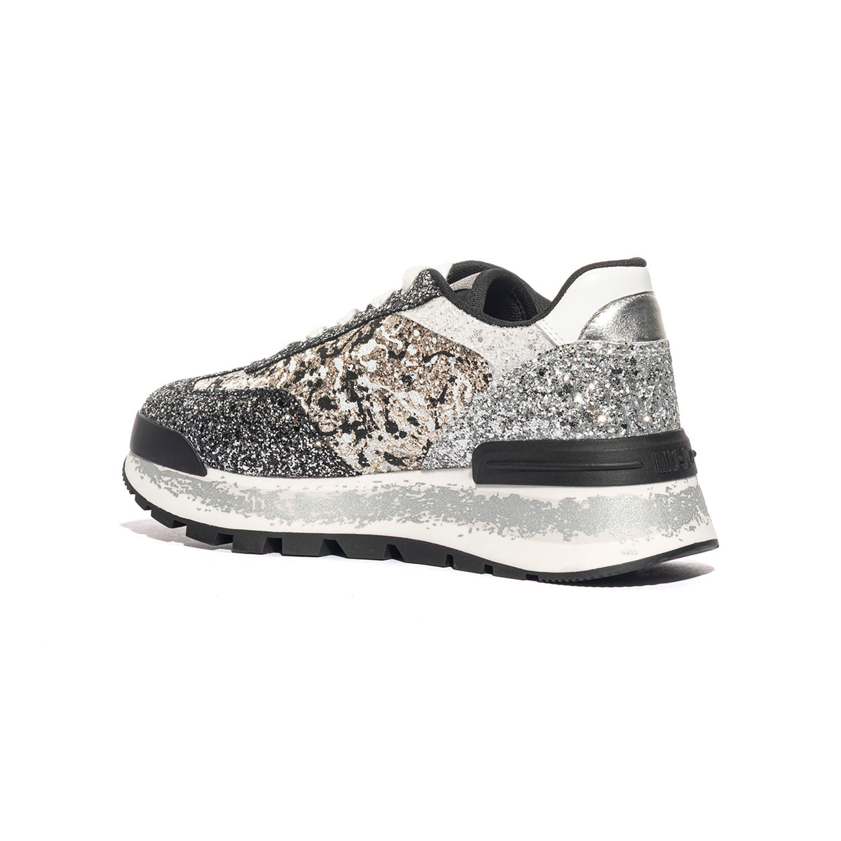 LIUJO BF4047TX007S3426 BLACK SILVER WHITE Sneakers Donna 