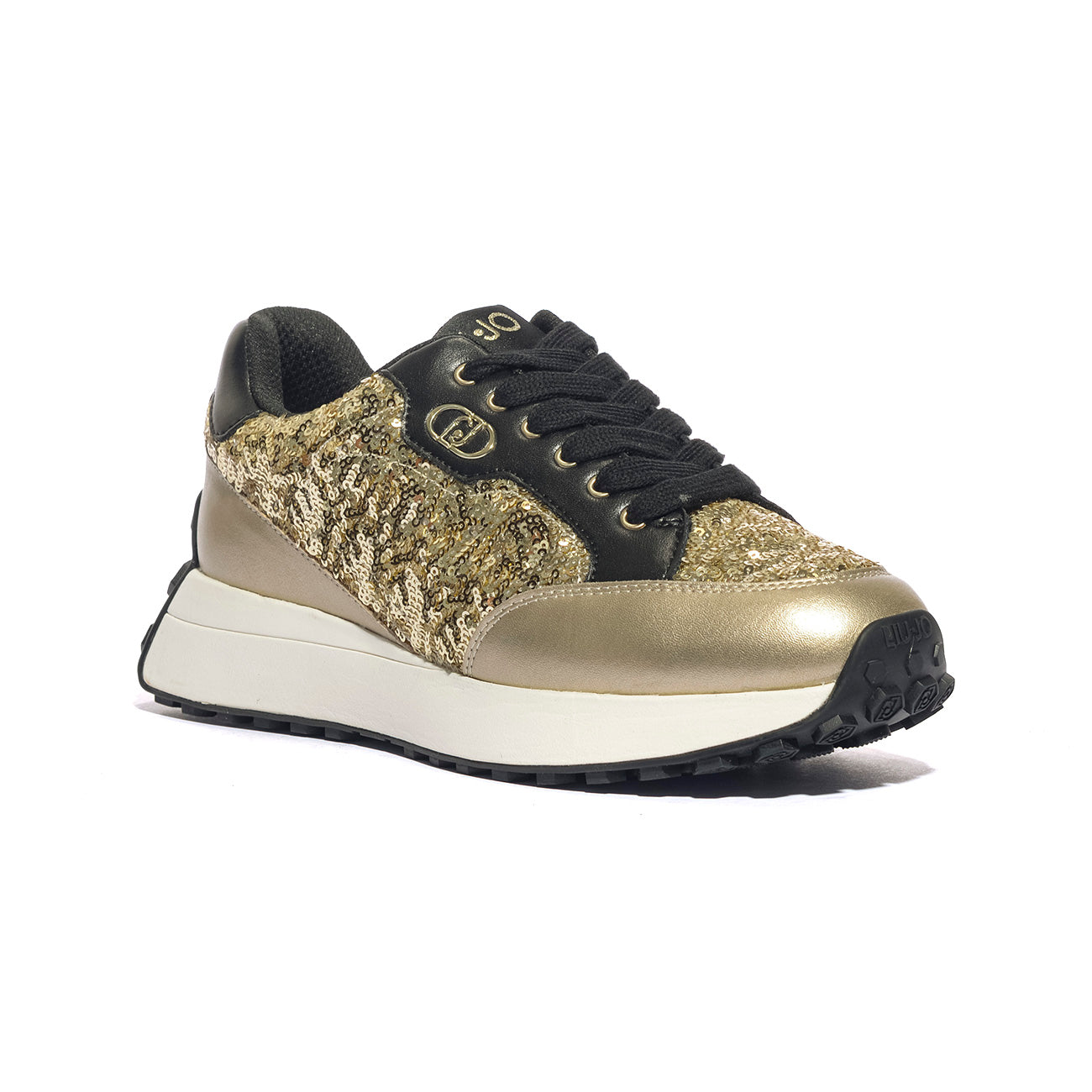 LIUJO BF5027PX692S1189 BLACK LIGHT GOLD Sneakers Donna 