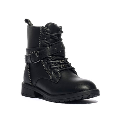 LUMBERJACK 102226601 BLACK Anfibi Bambina 