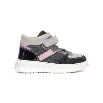 NATURINO 0012017103.03.1A02 BLACK SILVER Sneakers Bambina 