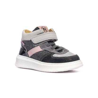NATURINO 0012017103.03.1A02 BLACK SILVER Sneakers Bambina 