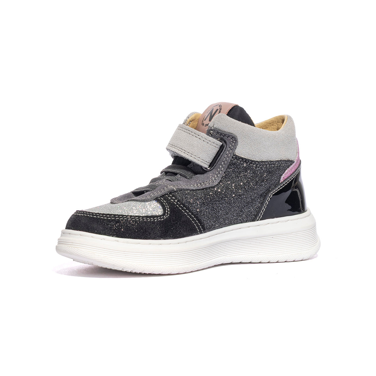 NATURINO 0012017103.03.1A02 BLACK SILVER Sneakers Bambina 