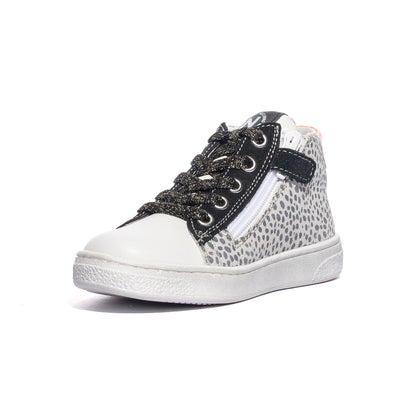 NATURINO 0012017858.07.1N37 WHITE BLACK YELLOW Sneakers Bambina 