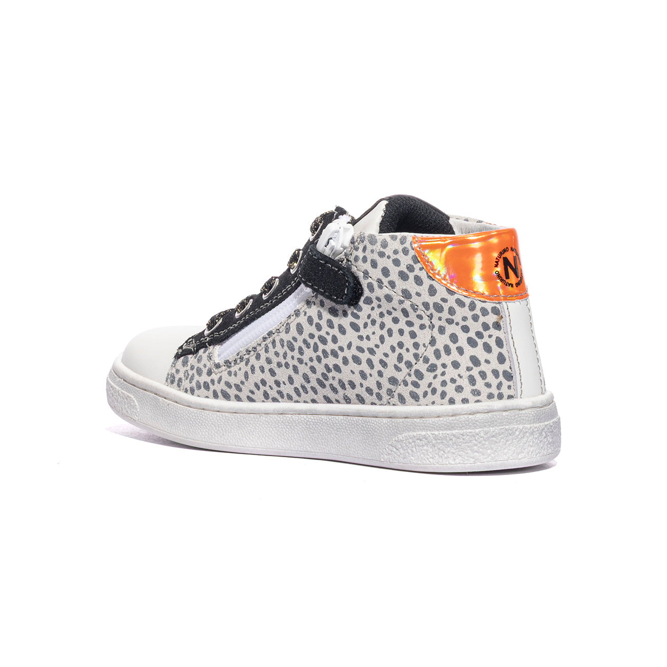 NATURINO 0012017858.07.1N37 WHITE BLACK YELLOW Sneakers Bambina 